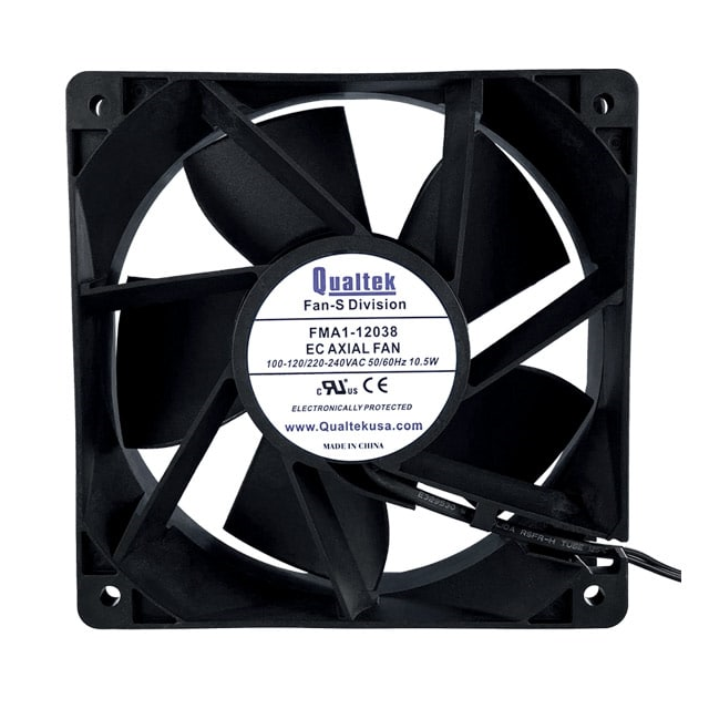 【FMA1-12038WBJW12-A】EC FAN, 120X120X38MM, 2-BALL BEA