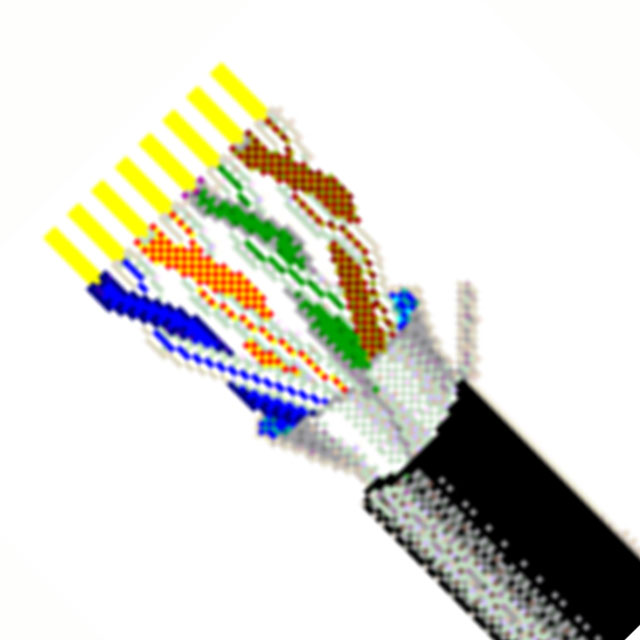 MULTI-PAIR 8COND 24AWG BLACK【1300A 0101000】