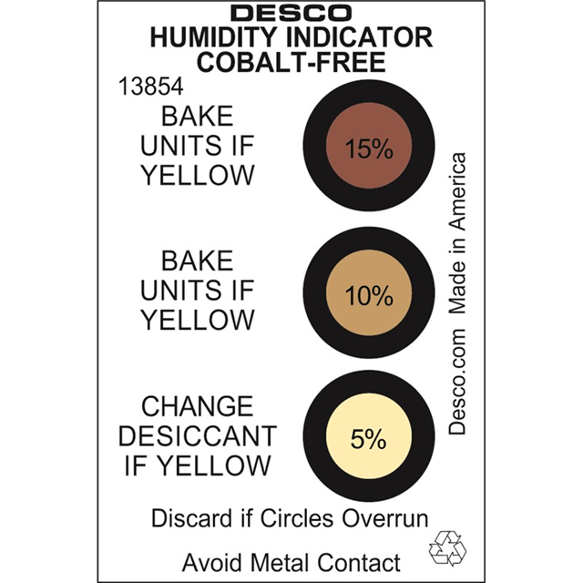 HUMIDITY INDICATOR CARD, COBALT-【13854】