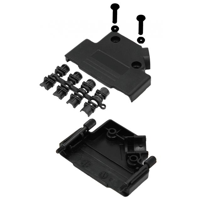 【MHD45PPK15-K】15 WAY D-SUB HOOD PLASTIC SIDE E