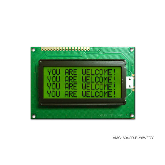 【AMC1604CR-B-Y6WFDY】LCD COB CHAR 16X4 Y/G TRANSF