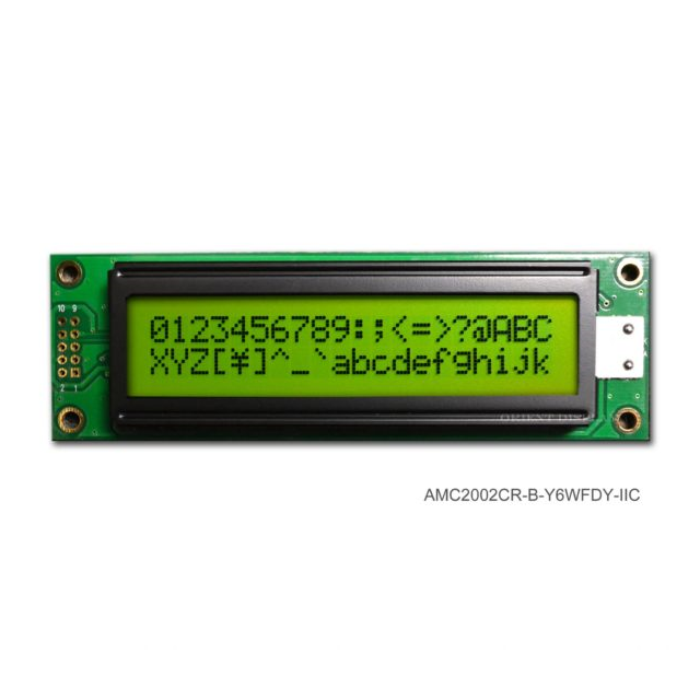 【AMC2002CR-B-Y6WFDY-I2C】LCD COB CHAR 20X2 Y/G TRANSF I2C