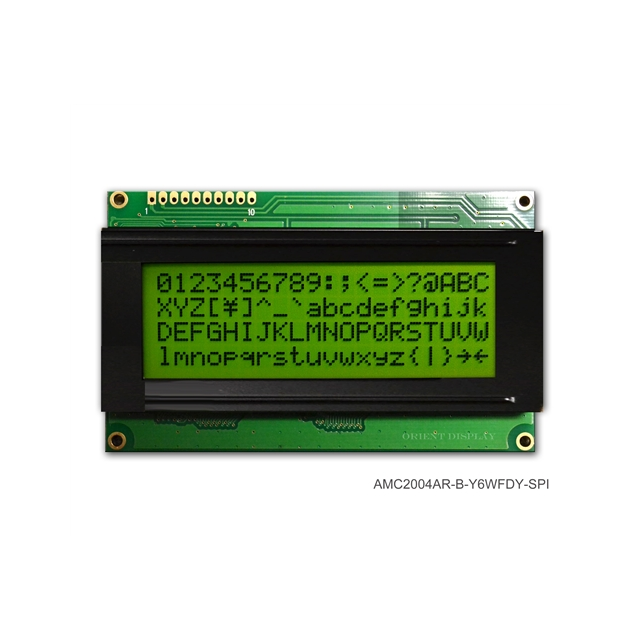 【AMC2004AR-B-Y6WFDY-SPI】LCD COB CHAR 20X4 Y/G TRANSF SPI