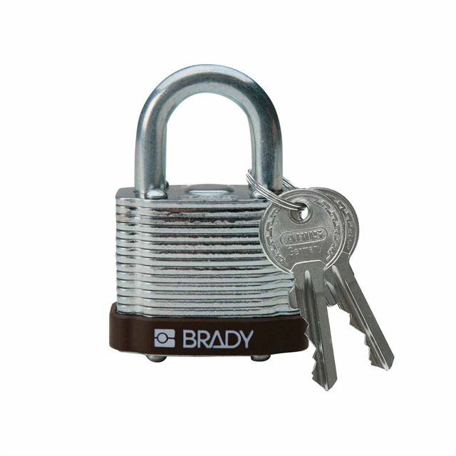 BRADY LOCK, STEEL, .75" KD BROWN【101957】