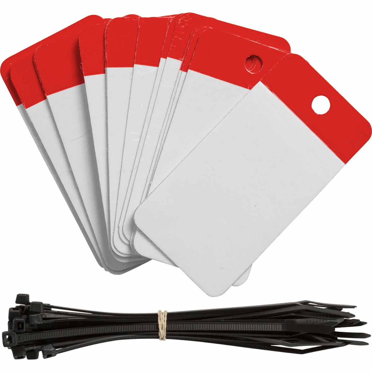 POLY SELF LAM TAG 2X4 BLANK RED【101999】