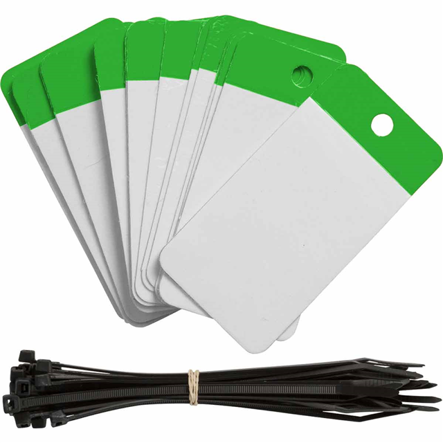 POLY SELF LAM TAG 2X4 BLANK GRN【102000】