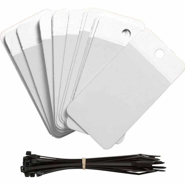 POLY SELF LAM TAG 3.25X5 BLANK W【102009】