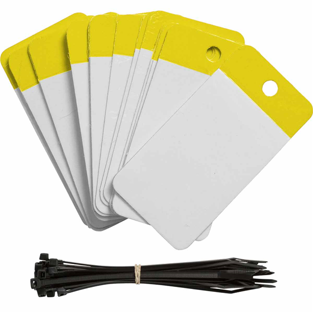POLY SELF LAM TAG 3.25X5 BLANK Y【102010】