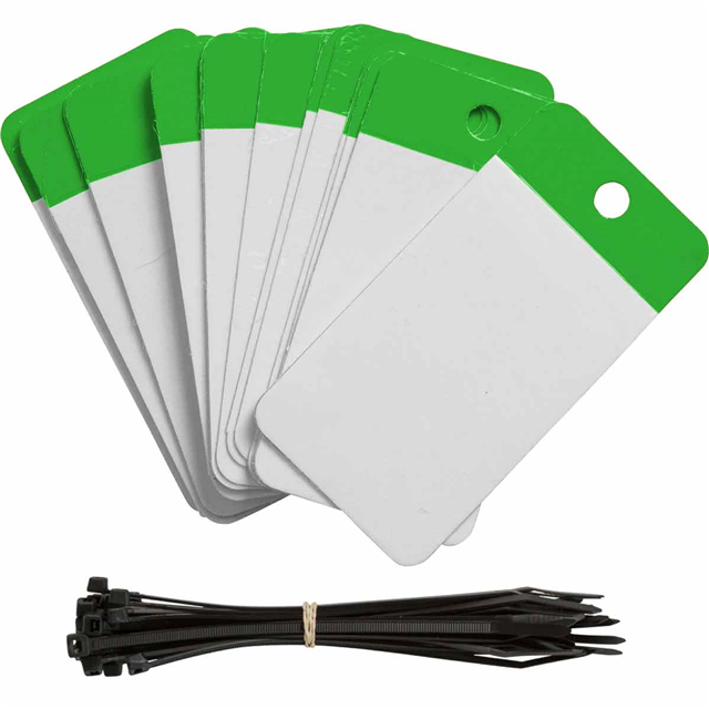POLY SELF LAM TAG 3.25X5 BLANK G【102012】