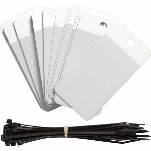 POLY SELF LAM TAG 2.5X4 BLANK WH【102015】