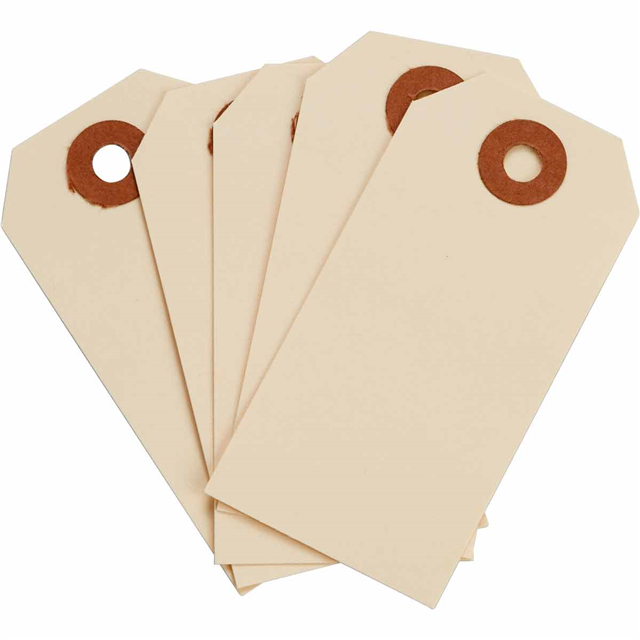 BLNK TAG MANILA 3.25"X1.625" 100【102041】