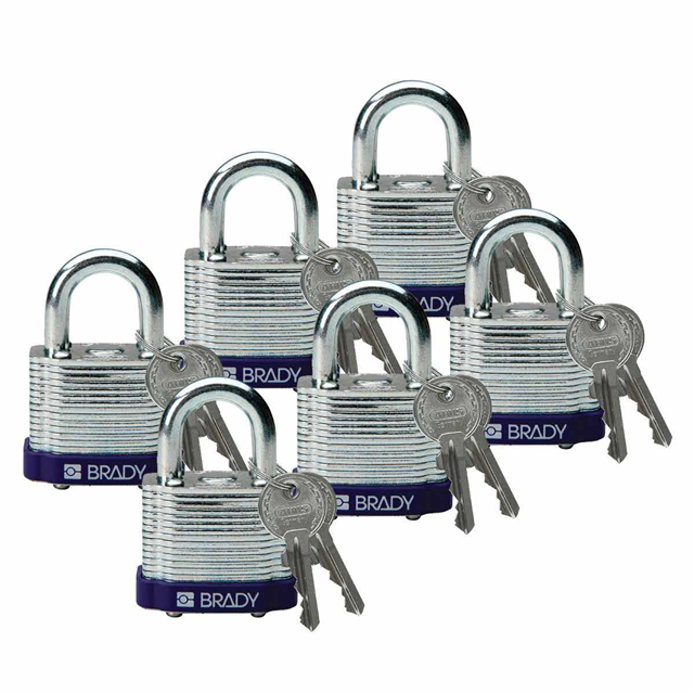 BRADY LOCK, STEEL, .75" KD PURPL【104917】