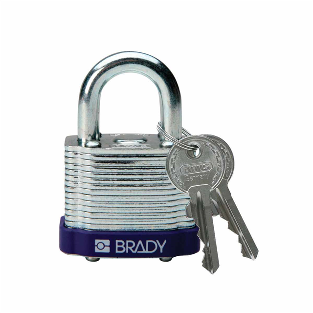 BRADY LOCK, STEEL, .75" KD PURPL【104920】