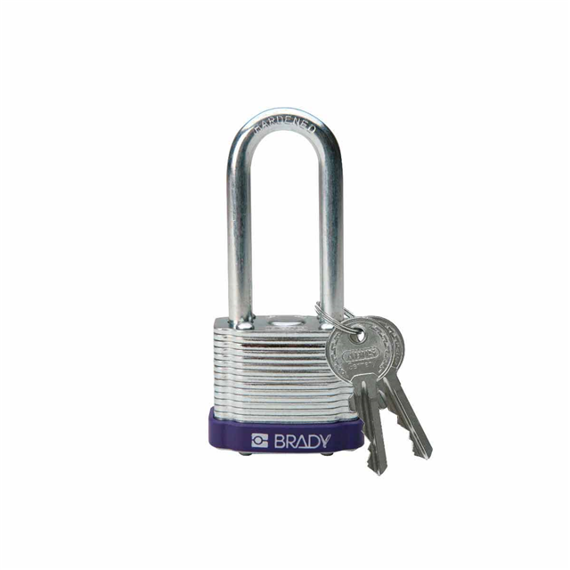【104921】BRADY LOCK, STEEL, 2.0" KD PURPL