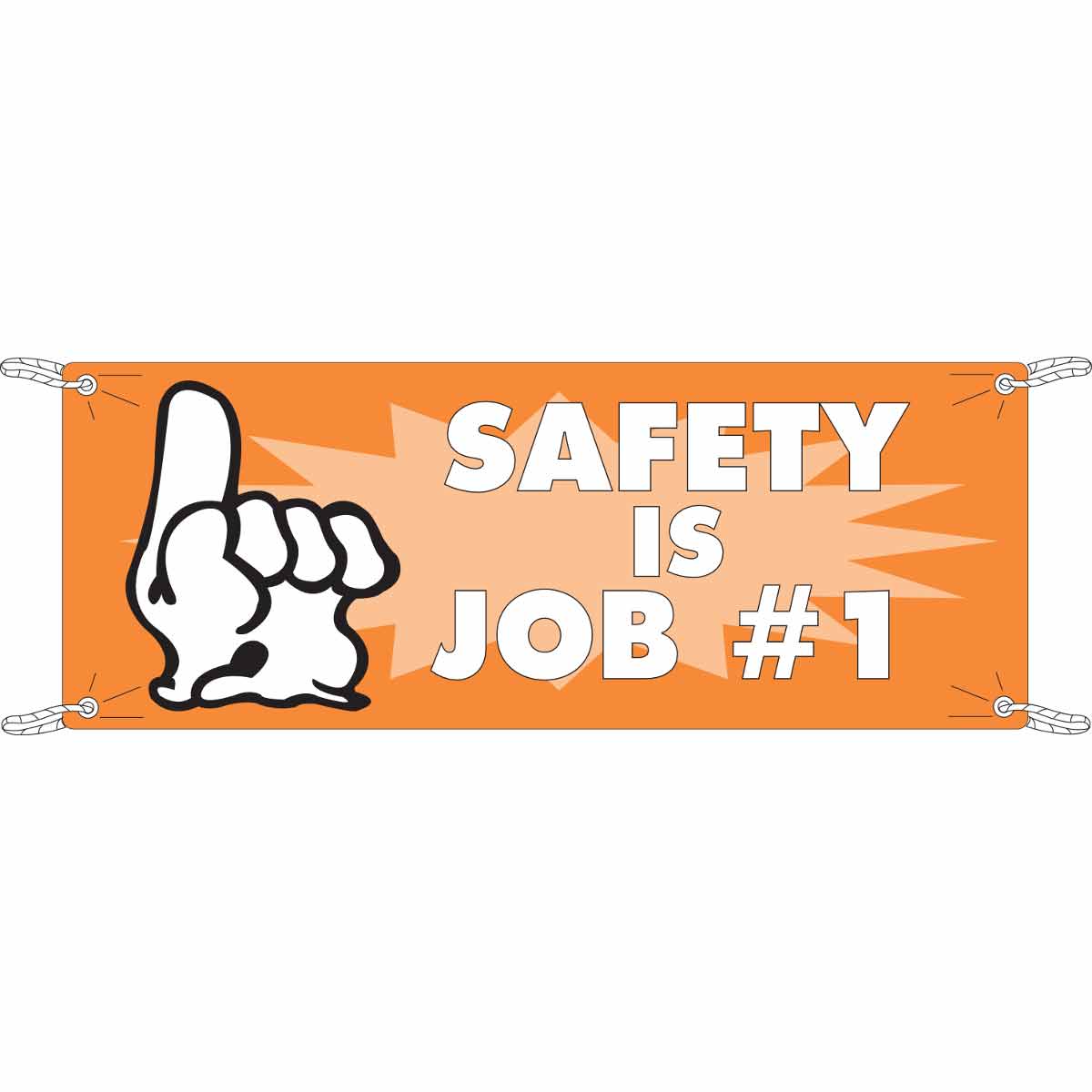 BANNER, 4'X10', SAFEY IS JOB 1【106292】
