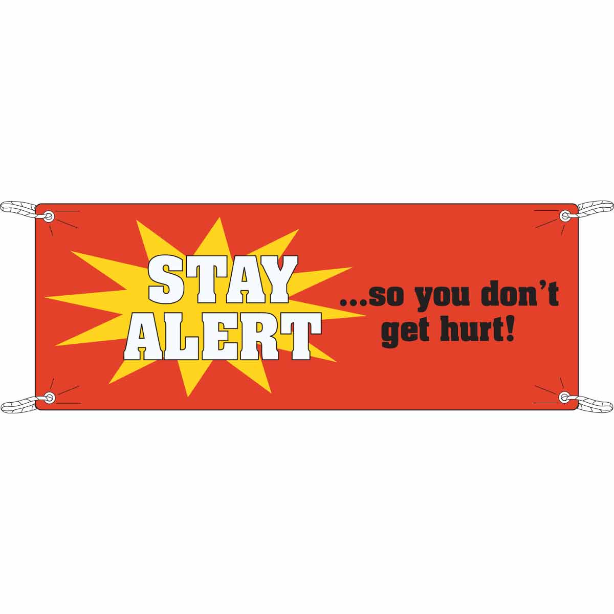 BANNER 4'X10' STAY ALERT【106300】