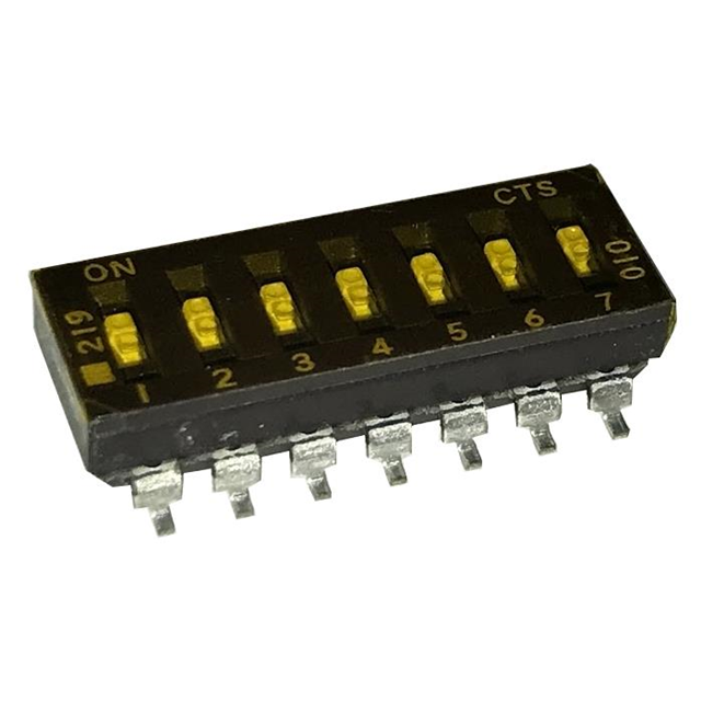 【219-7LPSTR】SWITCH SLIDE DIP SPST 0.1A 20V