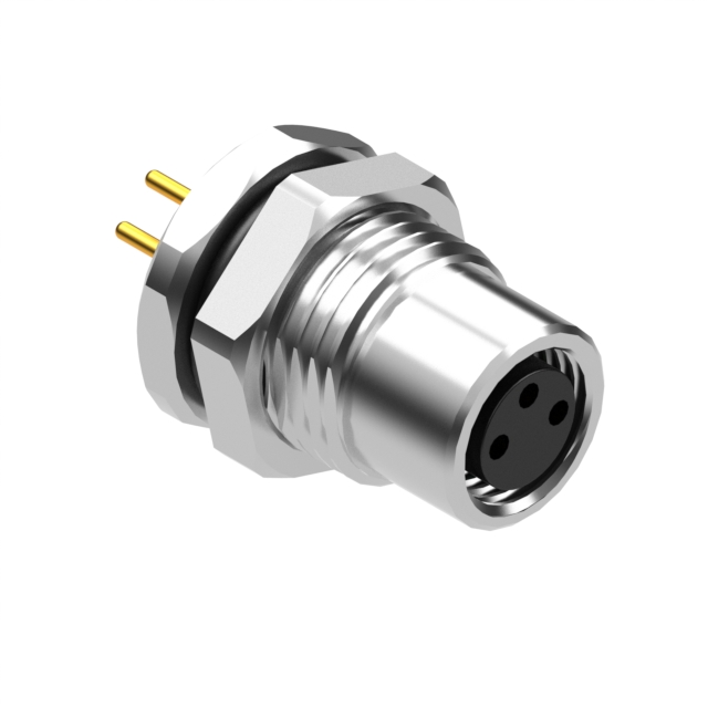 M8 A-CODE 3POS RCPT PANEL MOUNT【54-00277】