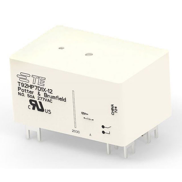 RELAY GEN PURPOSE DPST 50A 12V【T92HP7D1X-12】