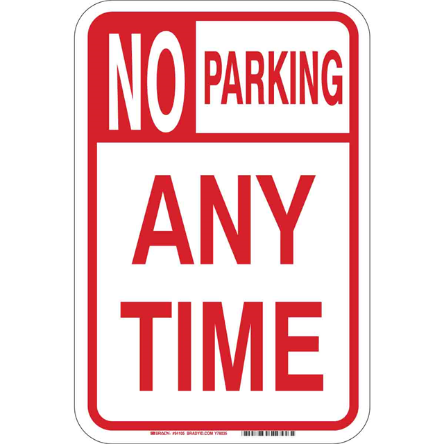 B120,18X12,RED/WHT,NO PARKING AN【94105】