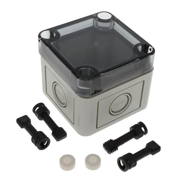 【106-001】BOX PLASTIC 2.56"L X 2.56"W