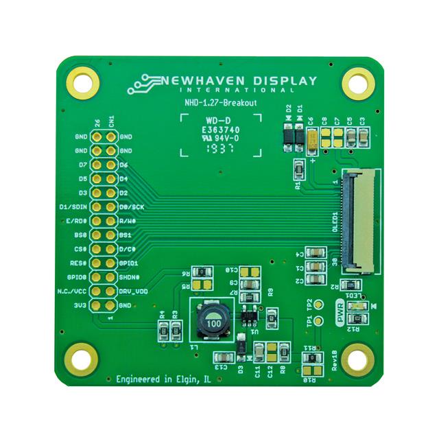【NHD-1.27-BREAKOUT】EVAL BRD NHD-1.27-12896G SSD1357