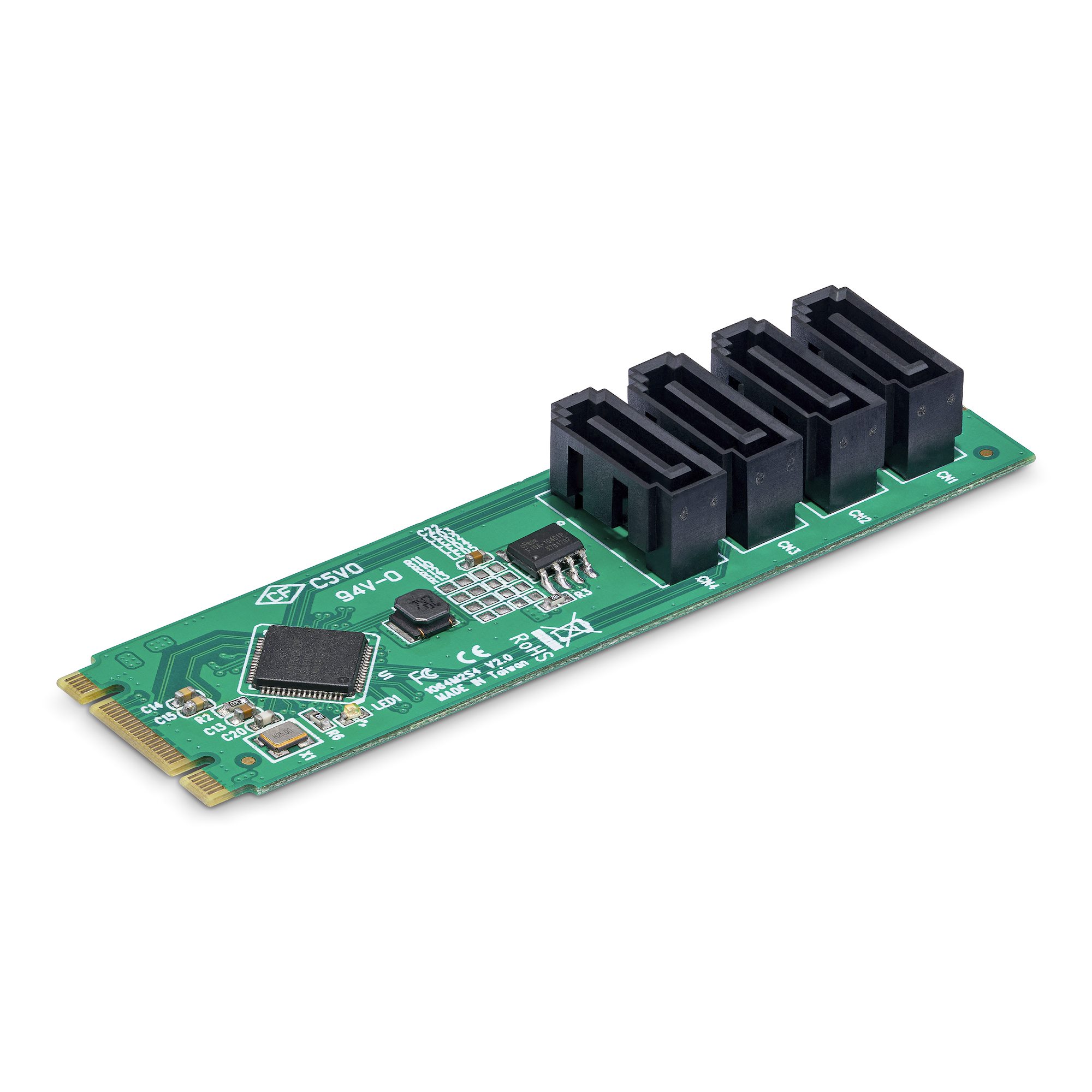 【4P-SATA-M2-ADAPTER】4-PORT M.2 TO SATA ADAPTER