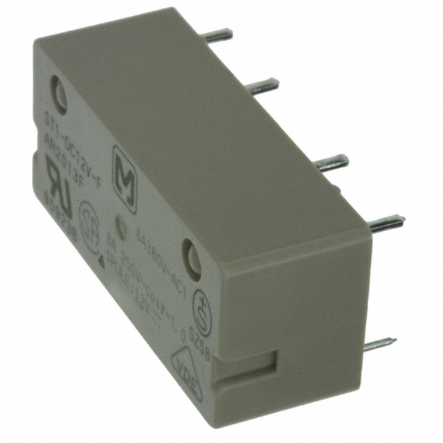 【ST1-DC12V-F】RELAY GEN PURPOSE DPST 8A 12V