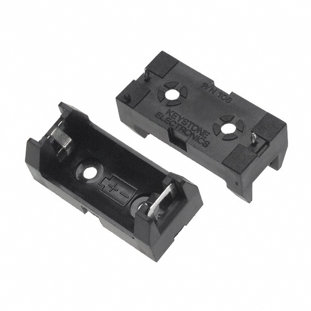 BATTERY HOLDER 1/2AA PC PIN【108】