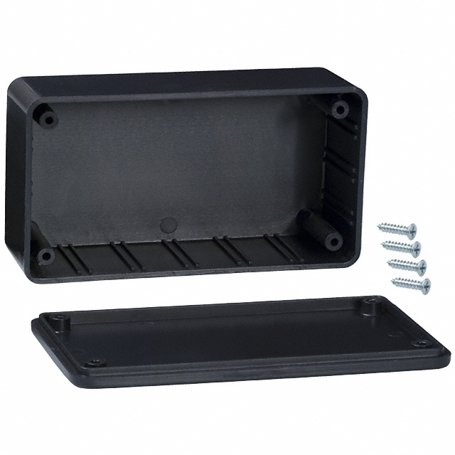 【762】BOX PLASTIC BLACK 4.75"L X 2.5"W