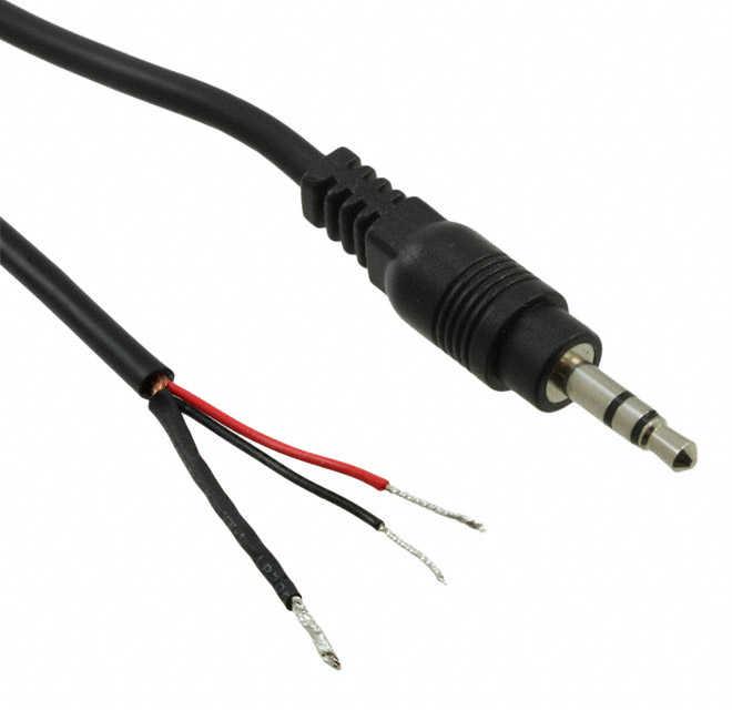 【053-0281R】CABLE ASSY STR 3.5MM STEREO 6'