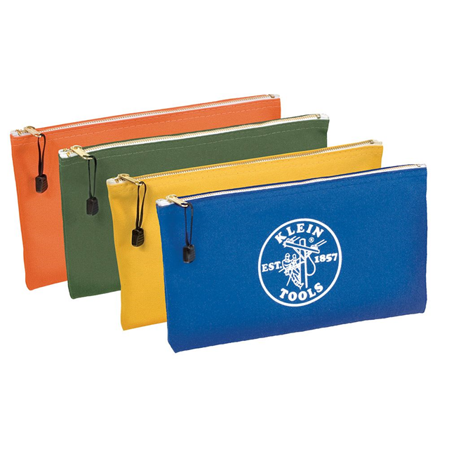 4-PACK ZIPPER BAGS CANVAS ASSORT【5140】