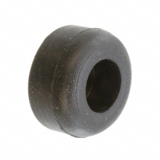 BUMPER CYLINDRICAL 0.5" DIA BLK【720】