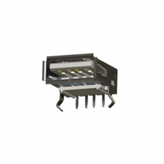 【921】CONN RCPT USB2.0 TYPEA 4POS R/A