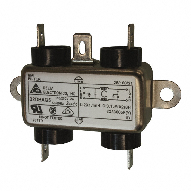 LINE FILTER 115V/250VAC 2A CHASS【02DBAG5】