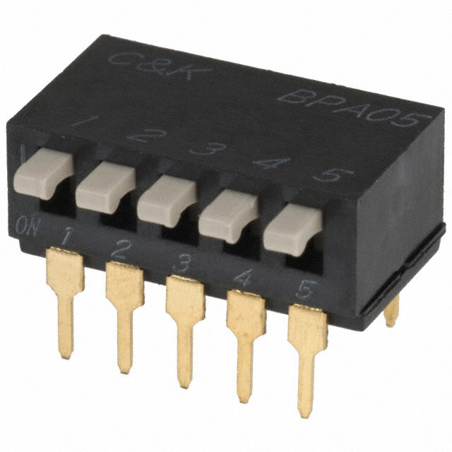 SWITCH PIANO DIP SPST 0.1A 5V【BPA05B】