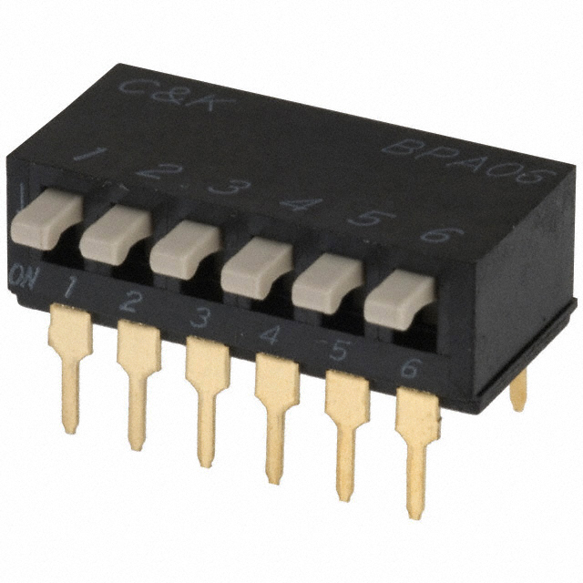 SWITCH PIANO DIP SPST 0.1A 5V【BPA06B】