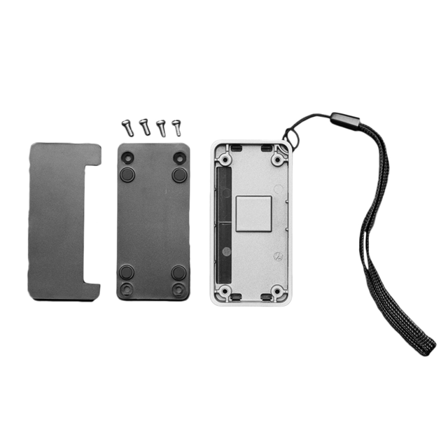 【4822】CASE METAL ALUMINUM BLK SILVER