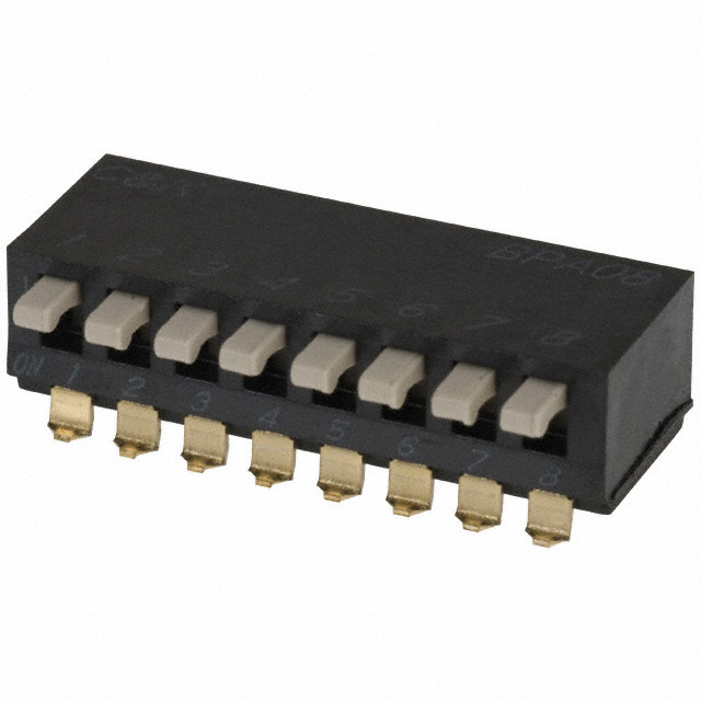 SWITCH PIANO DIP SPST 0.1A 5V【BPA08SB】