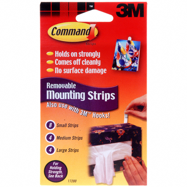 COMMAND ADHESIVE STRIPS 8S 4M 4L【17200】