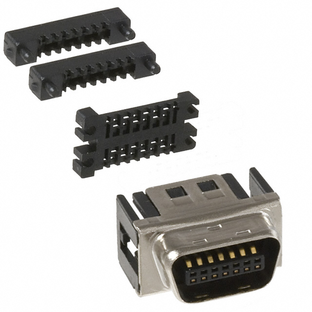 【DX30AM-14P】CONN MINI HD PLUG 14POS STR IDC