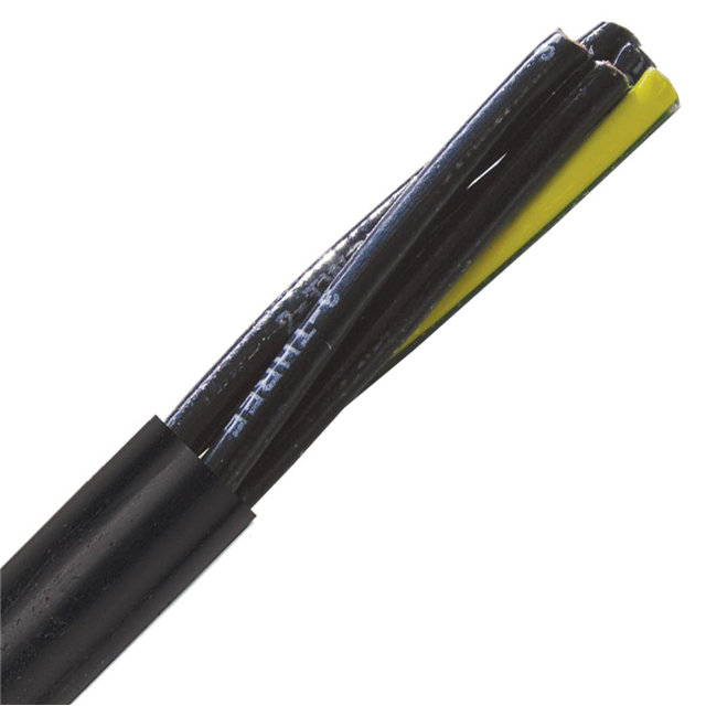 CABLE 5COND 18AWG BLACK 100'【221805】