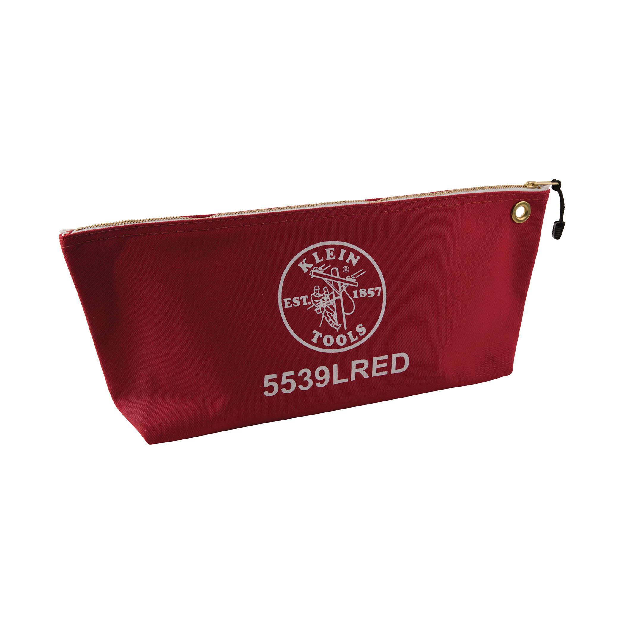 【5539LRED】LARGE  ZIPPER BAG RED CANVAS