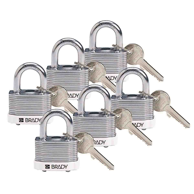 KEY RETAINING STEEL PADLOCK WHIT【118939】