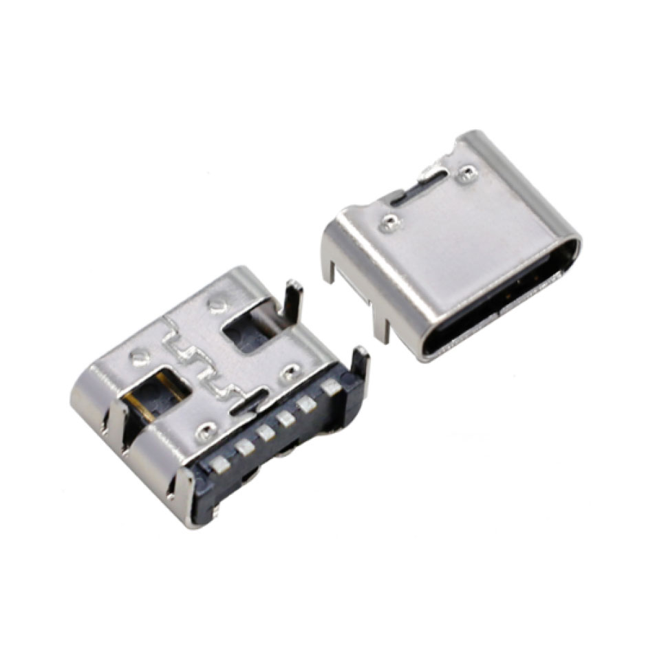 【A-USBC-UCFP-EG-KSR01】CONN RCPT USBTYPEC 6POS SMD RA[カット テープ（CT）]