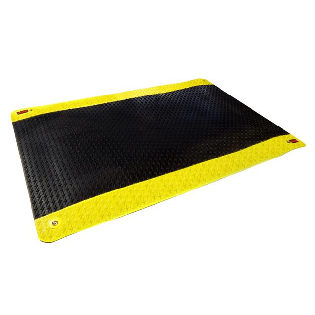 【770120】FLOOR MAT RUBBER BLK/YLW 3' X 2'