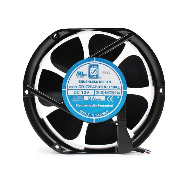 【OD172SAP-24HHB10AZX】リバーシブルフローDCファン(24V、172×150×51mm)