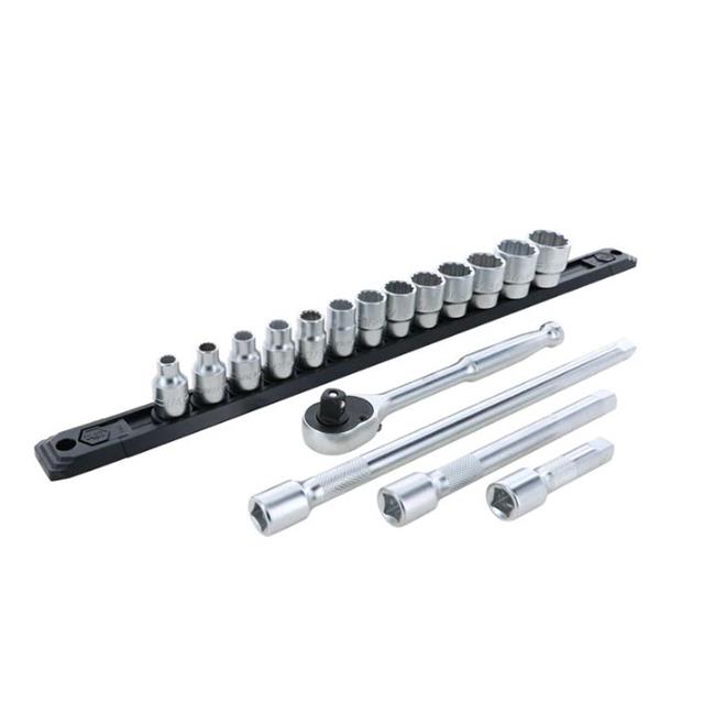 【33790】3/8" DR. 17 PC. INCH SOCKET SET