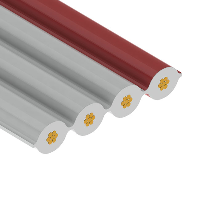 【3801/04】CBL RIBN 4COND 0.05 GRY FEET