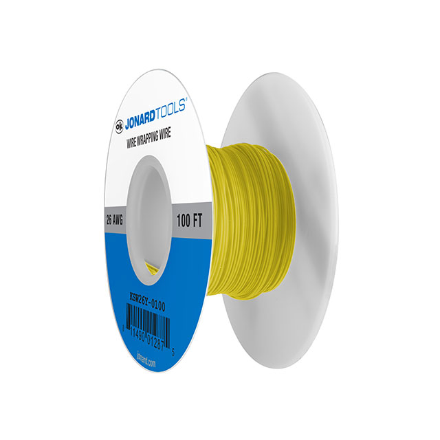 【KSW26Y-0100】WIRE 26AWG YELLOW 100 FT CSW